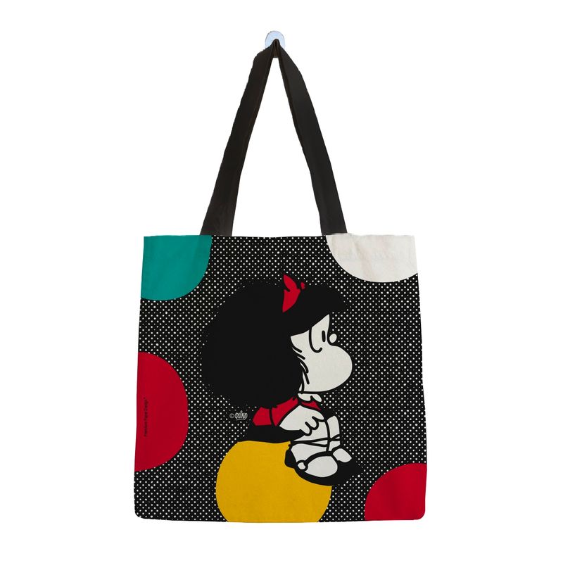 GENERICO - Bolsa de Algodón Pequeña Mafalda sobre la pelota