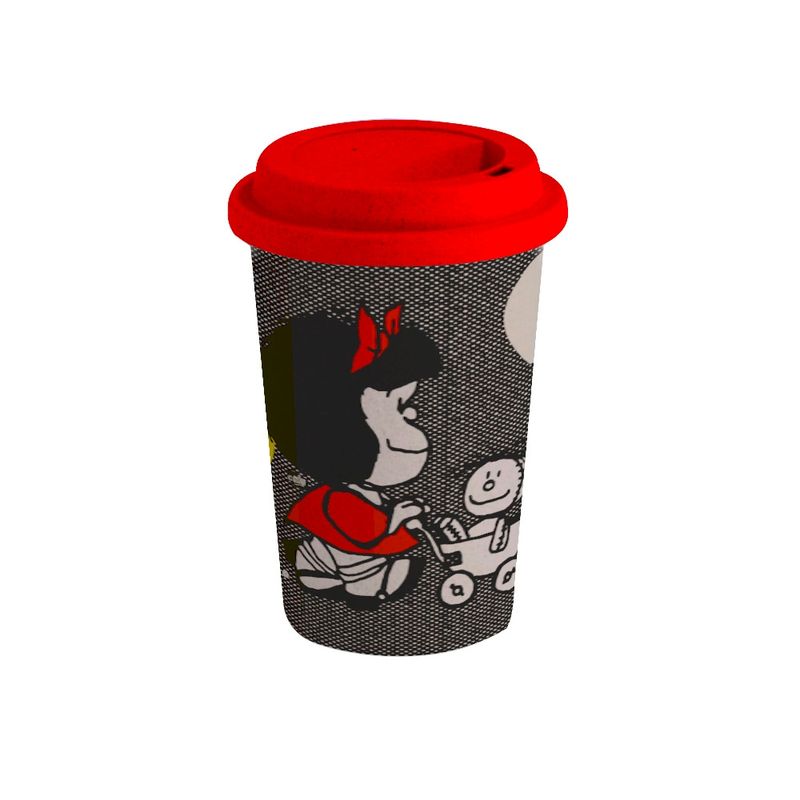 GENERICO - Vaso Ecologico de Bambu 350 ml – Mafalda con su coche de Bebe