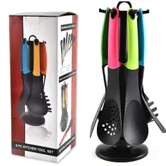 OEM - JUEGO DE UTENSILIOS 6 PIEZAS MULTICOLOR