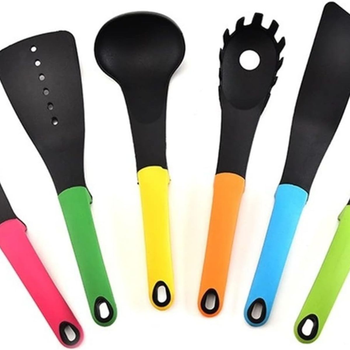 OEM - JUEGO DE UTENSILIOS 6 PIEZAS MULTICOLOR