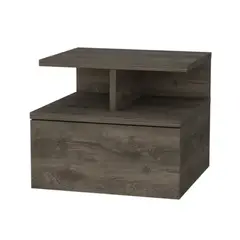 FMFURNITURE - Velador Flotante 1 Cajón Fm-007O - Cafe Oscuro