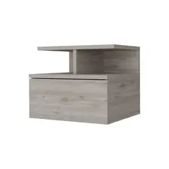 FMFURNITURE - Velador Flotante 1 Cajón Fm-007G Gris