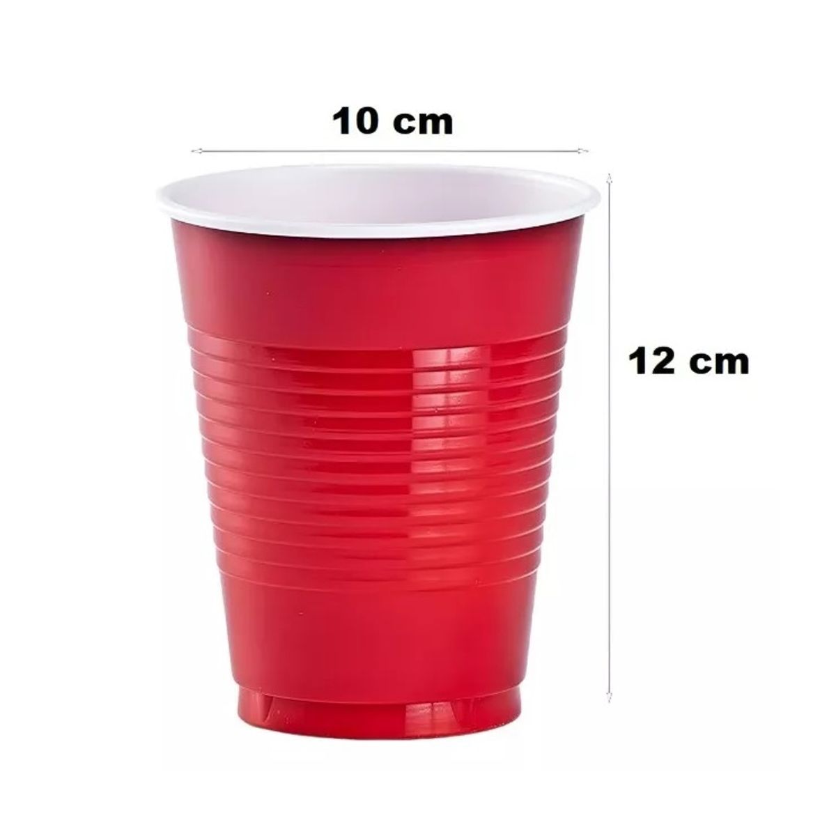 GENERICO - 100 Vasos Plásticos Vaso Desechable Grande Bicolor 16oz 473ml