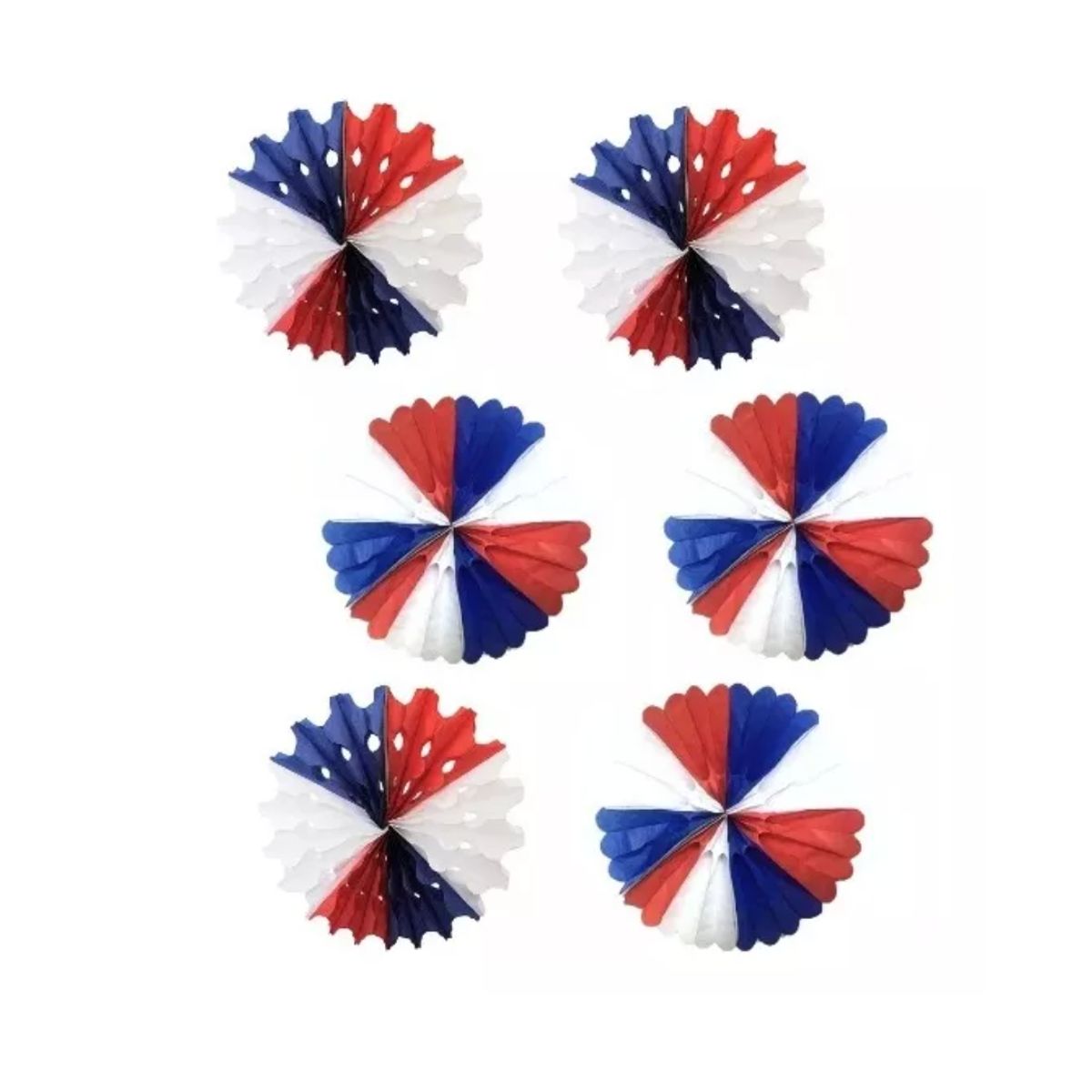 GENERICO - Set 6 Adornos Redondo Chile Fiestas Patrias