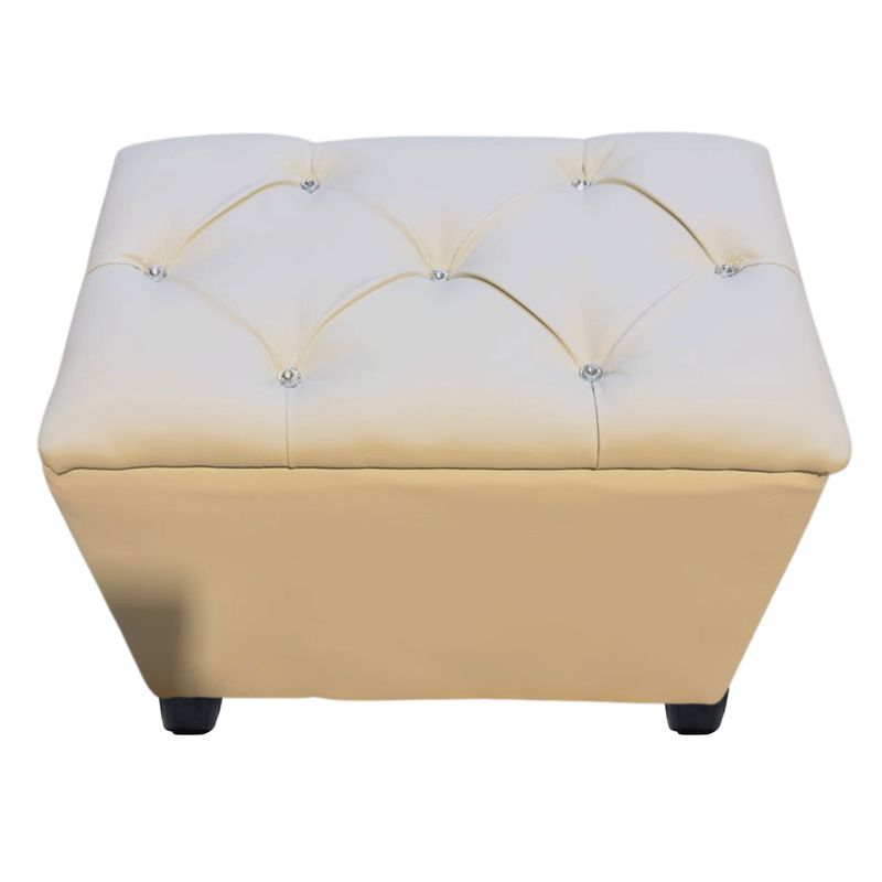 GENERICO - Banqueta Baúl  Capitone Diamante Mantequilla Eco cuero Muebles Rimar