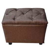 Banqueta Baúl Capitoné Cafe Lino Muebles Rimar