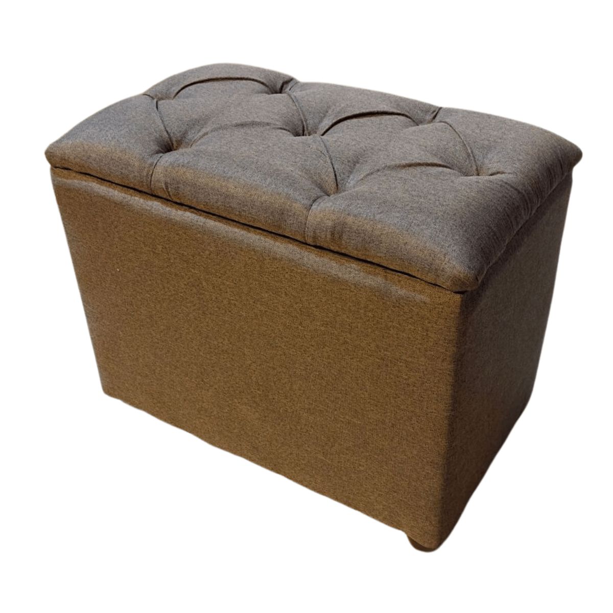 GENERICO - Banqueta Baúl Capitoné Cafe Lino Muebles Rimar