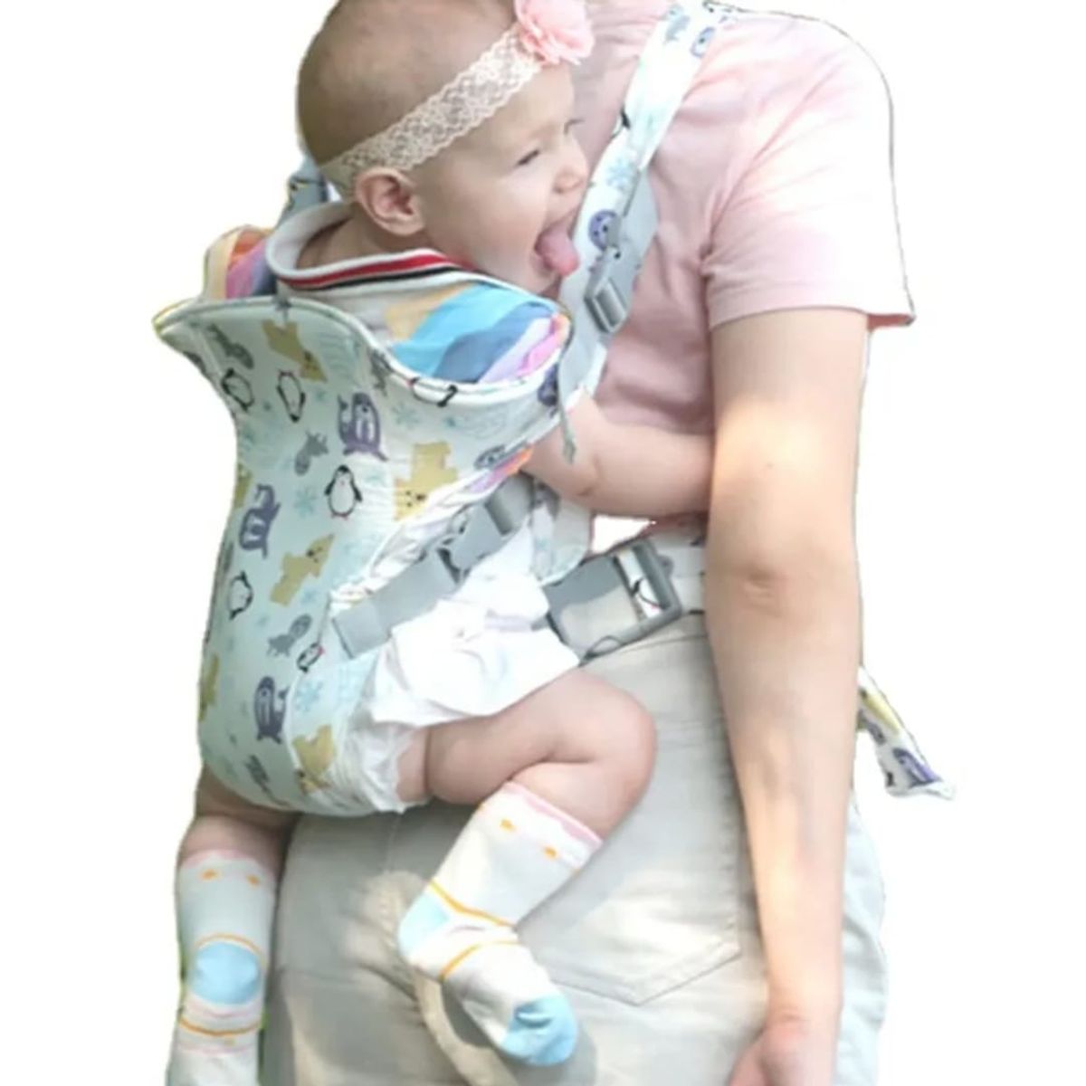 GENERICO - PortaBebé ergonómico animalitos del polo sur