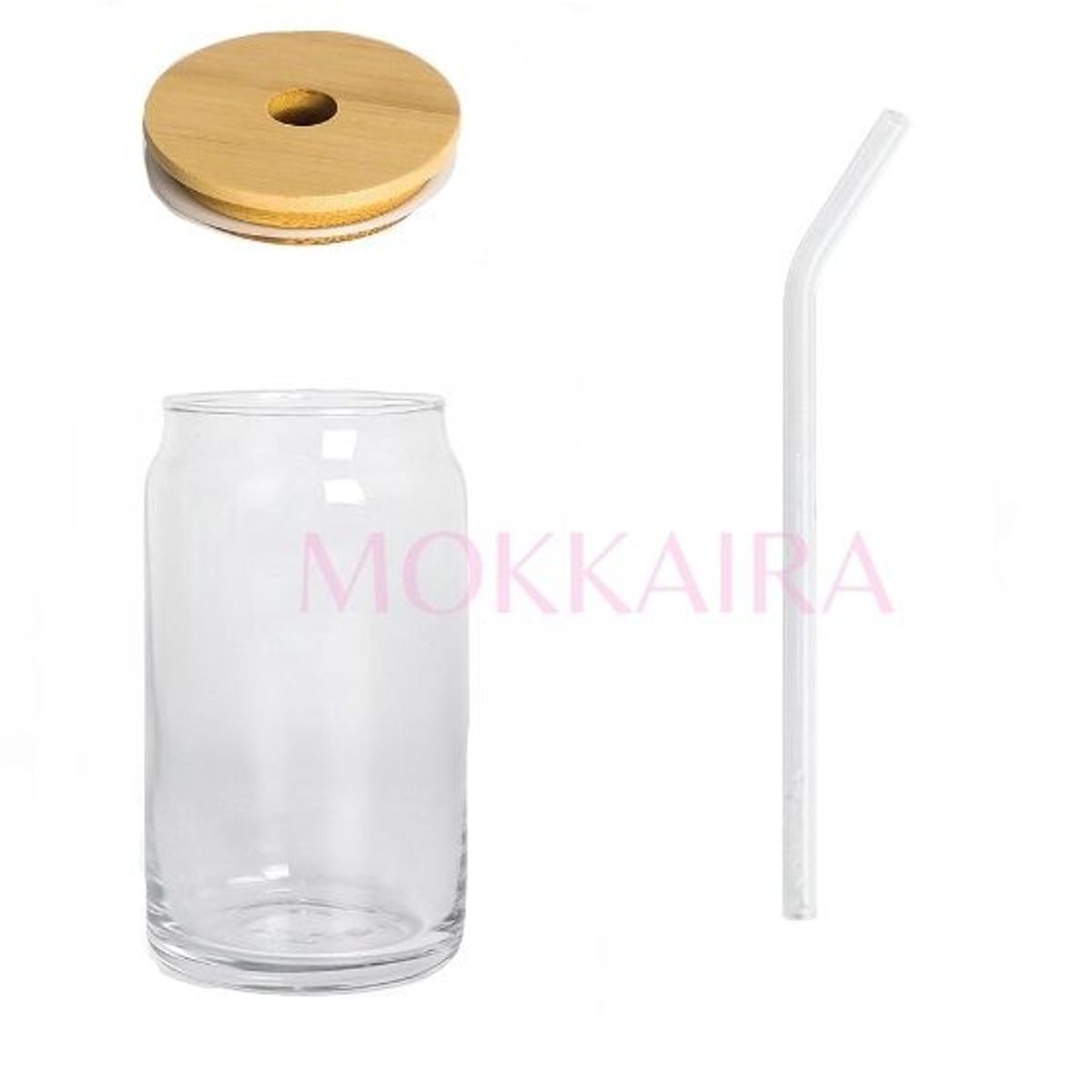 GENERICO - Vaso lata con tapa de bambú 16 oz (470 ML)