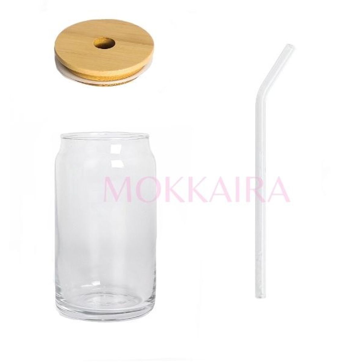 GENERICO - Vaso lata con tapa de bambú 16 oz (470 ML)