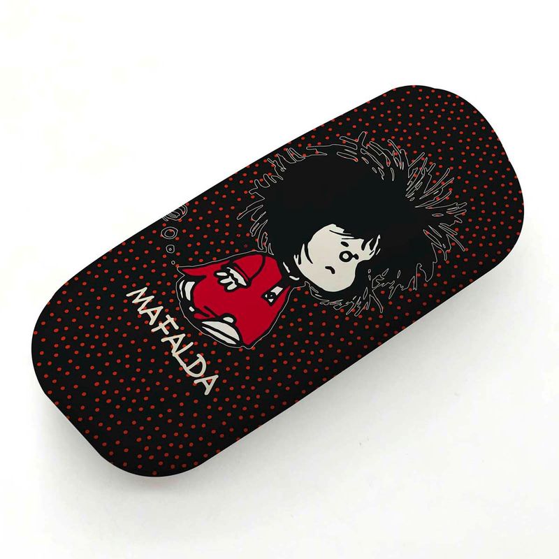 GENERICO - Estuche para Lentes  Mafalda Chascona con fondo negro