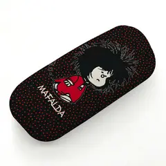 GENERICO - Estuche para Lentes  Mafalda Chascona con fondo negro