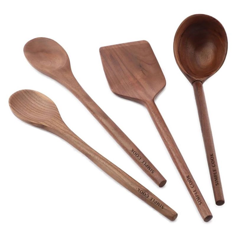 SIMPLE COOK - Set de Utensilios de Madera Simple Cook Rochester 4 pzs