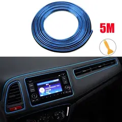 GENERICO - Moldura embellecedora decorativa para interior de autos 5mts
