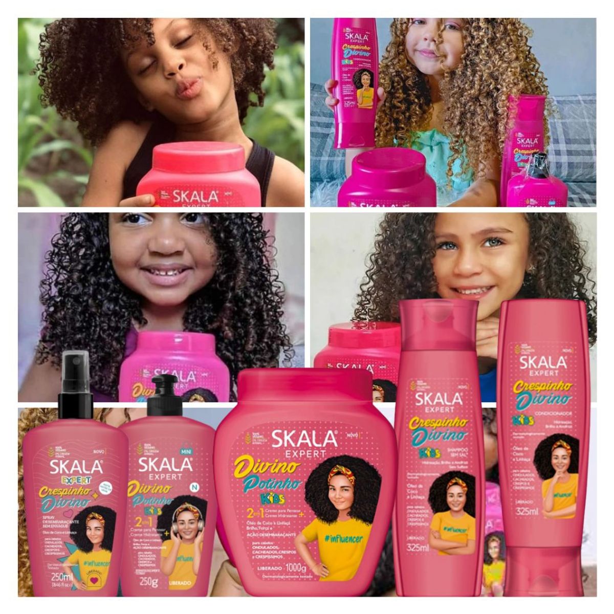 GENERICO - Línea capilar skala KIDS completa para niños y niñas con cabello rizo.