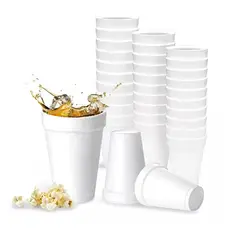GENERICO - 50 Vasos Desechables Plumavit Termico Vaso Cafe 10oz 296ml