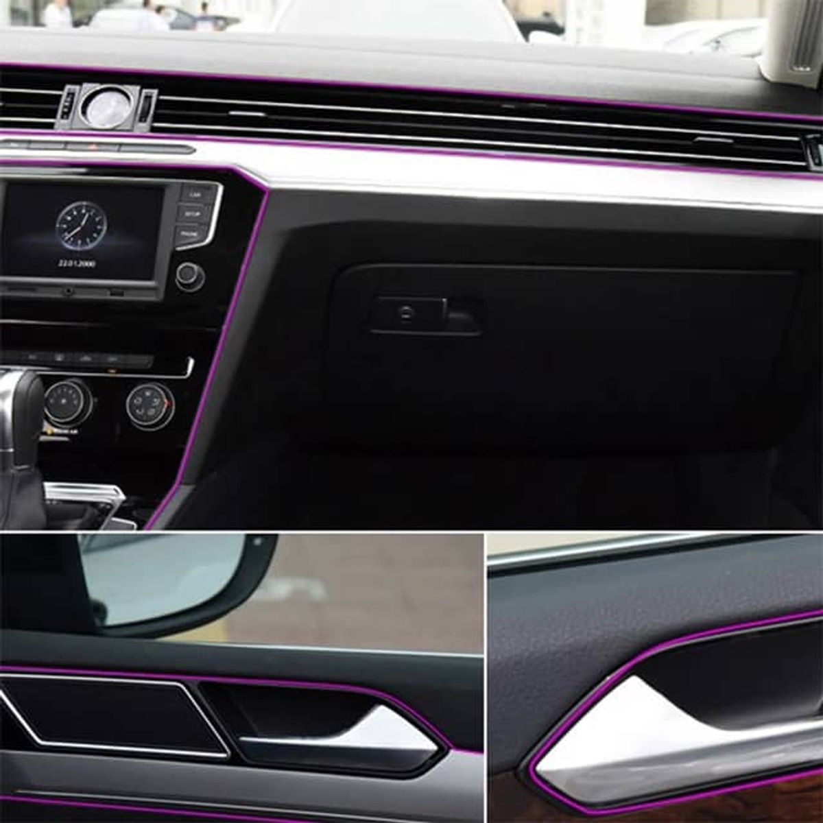 GENERICO - moldura embellecedora decorativa para interior de autos 5mts