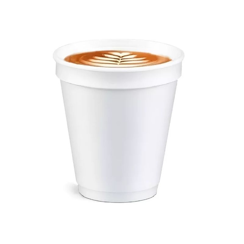 GENERICO - 25 Vasos Desechables Plumavit Termico Vaso Cafe 8oz 240ml