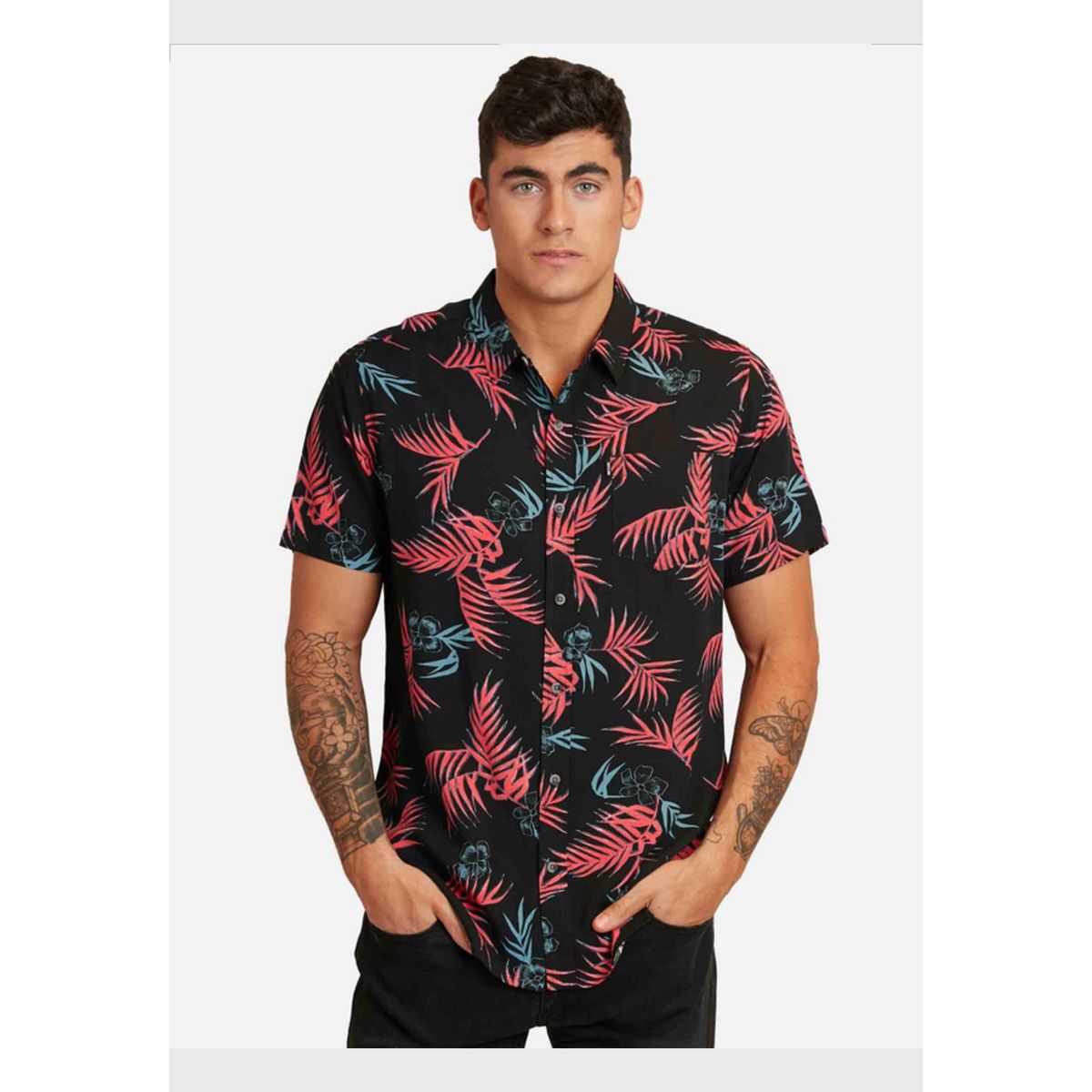 RIP CURL - Camisa M/C Multicolor Hombre Ripcurl