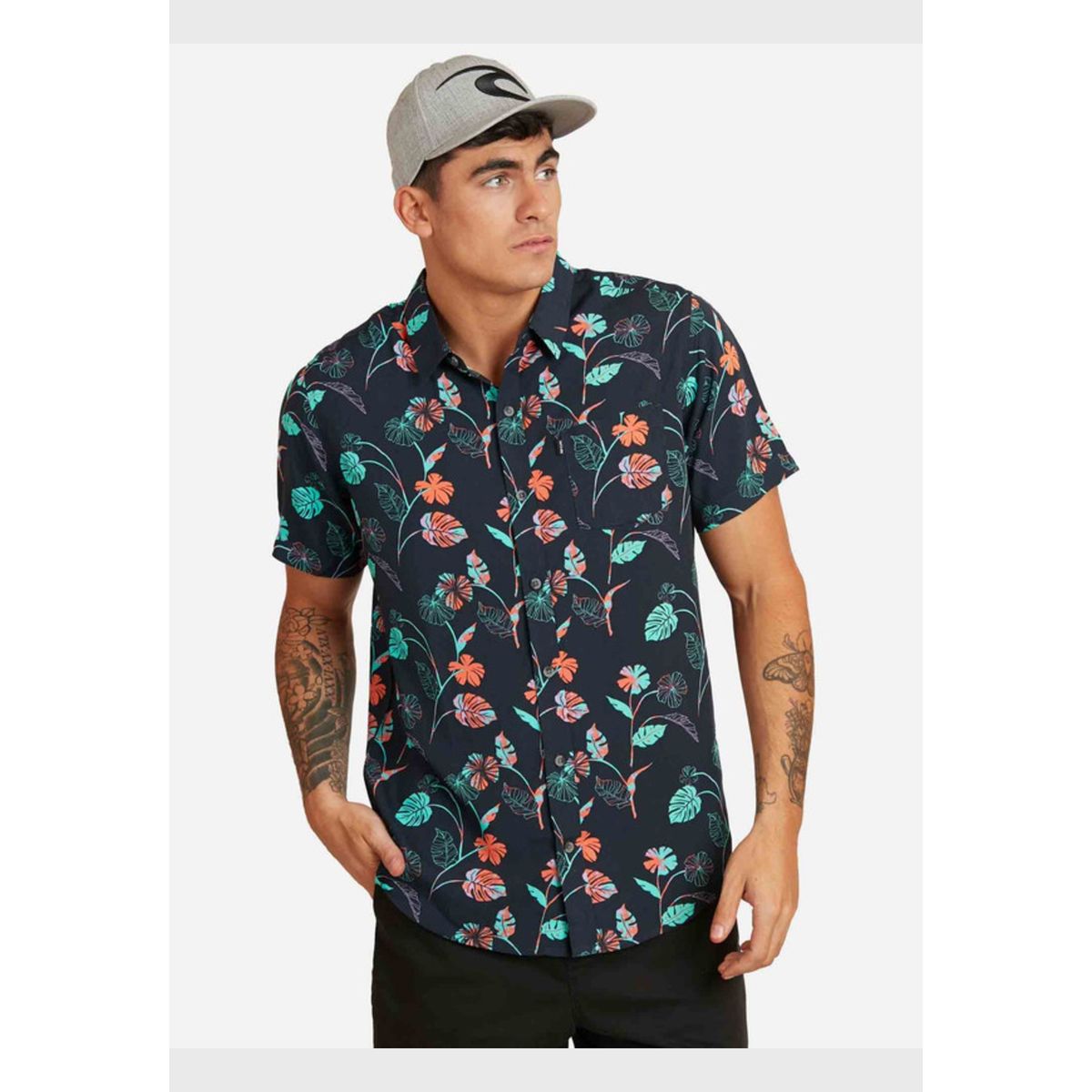 RIP CURL - Camisa M/C Multicolor Hombre Ripcurl