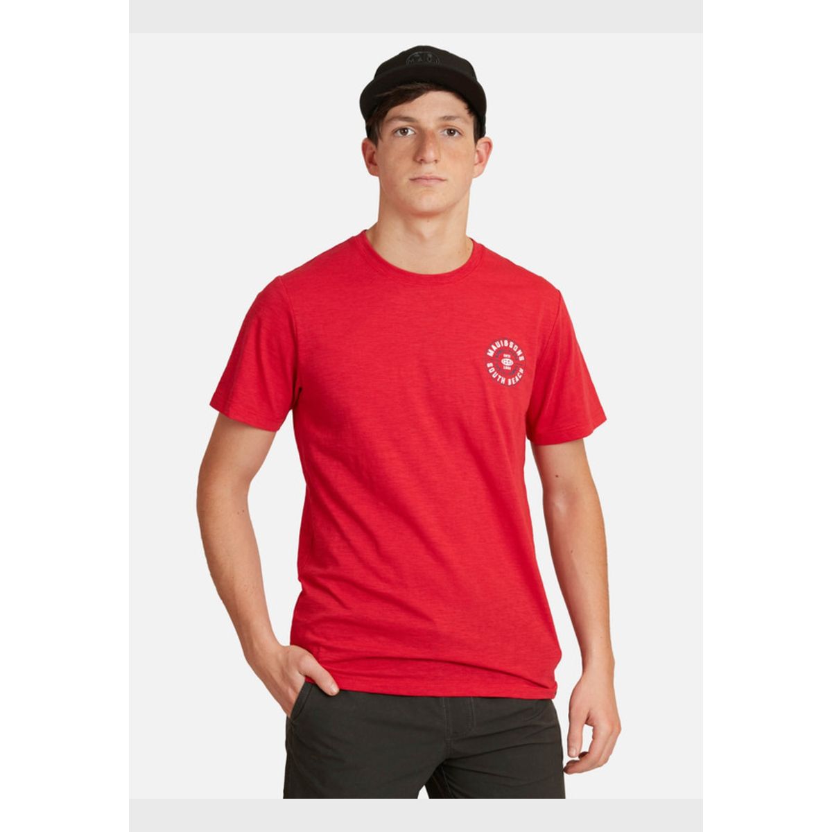 MAUI AND SONS - Polera Aloha Slub Juvenil Hombre Rojo