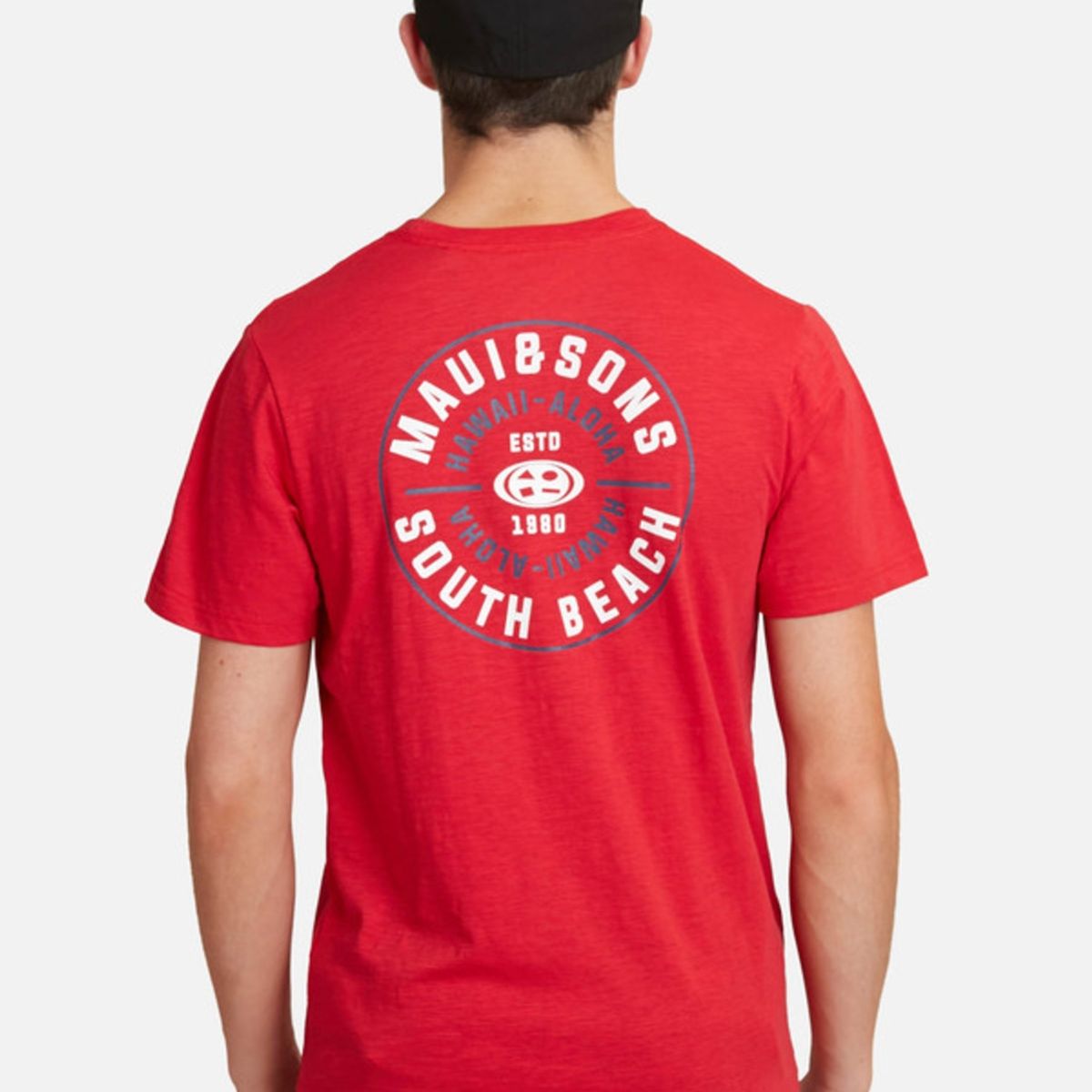 MAUI AND SONS - Polera Aloha Slub Juvenil Hombre Rojo