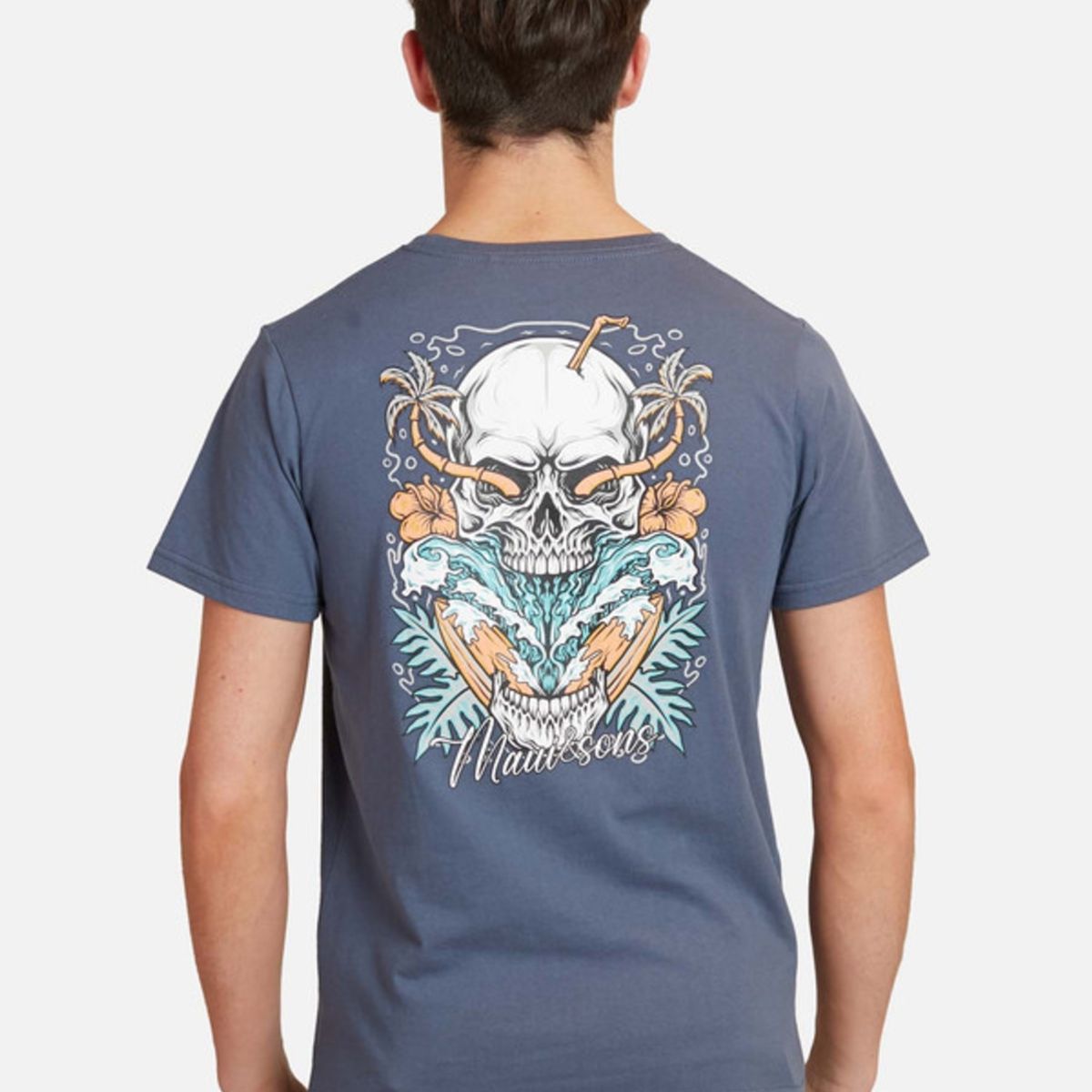 MAUI AND SONS - Polera Skull Of Death Juvenil Hombre Azul