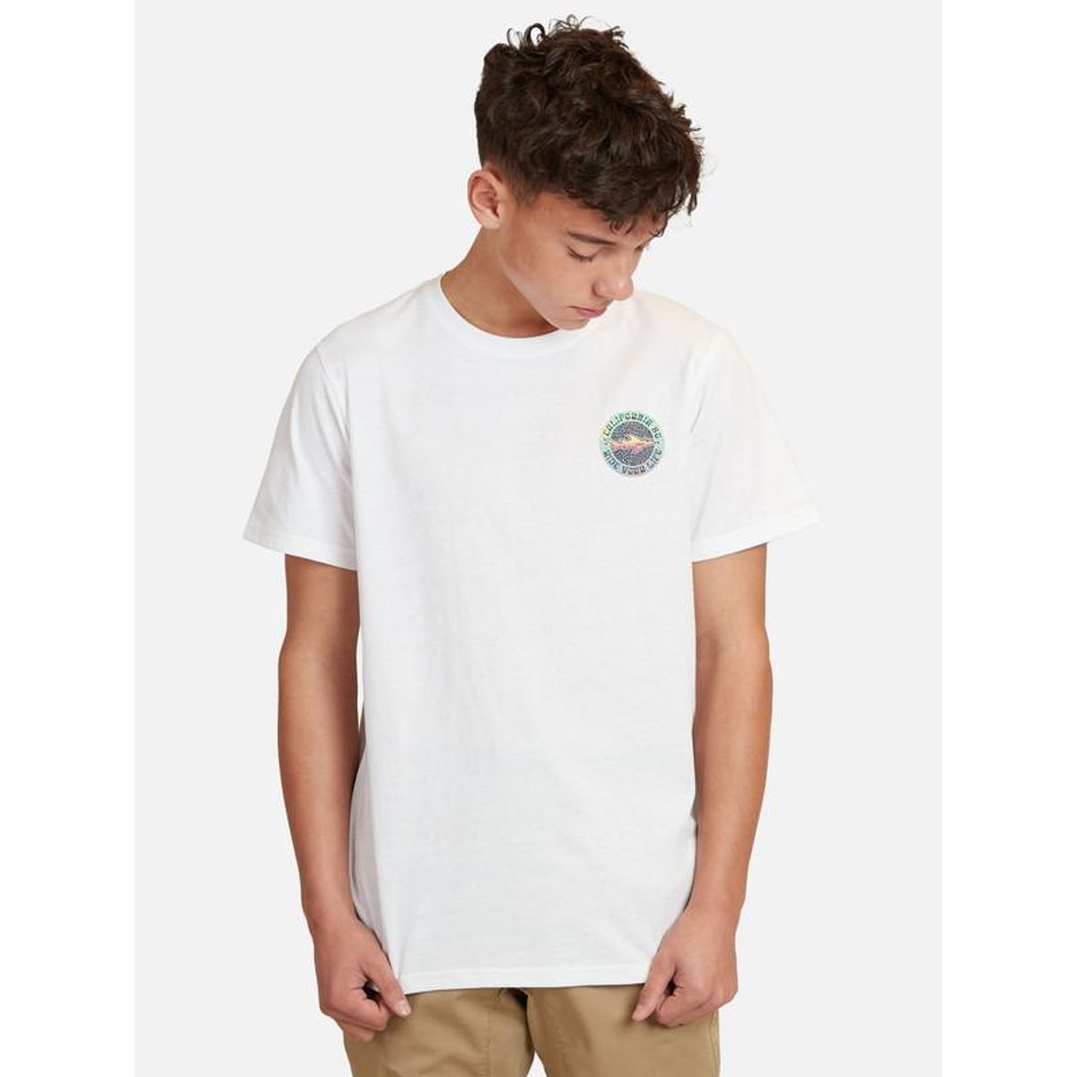 MAUI AND SONS - Polera Aqua Ride Juvenil Hombre Blanco