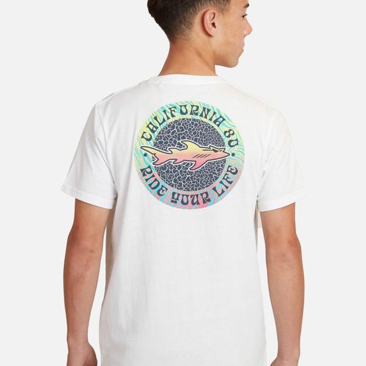 MAUI AND SONS - Polera Aqua Ride Juvenil Hombre Blanco