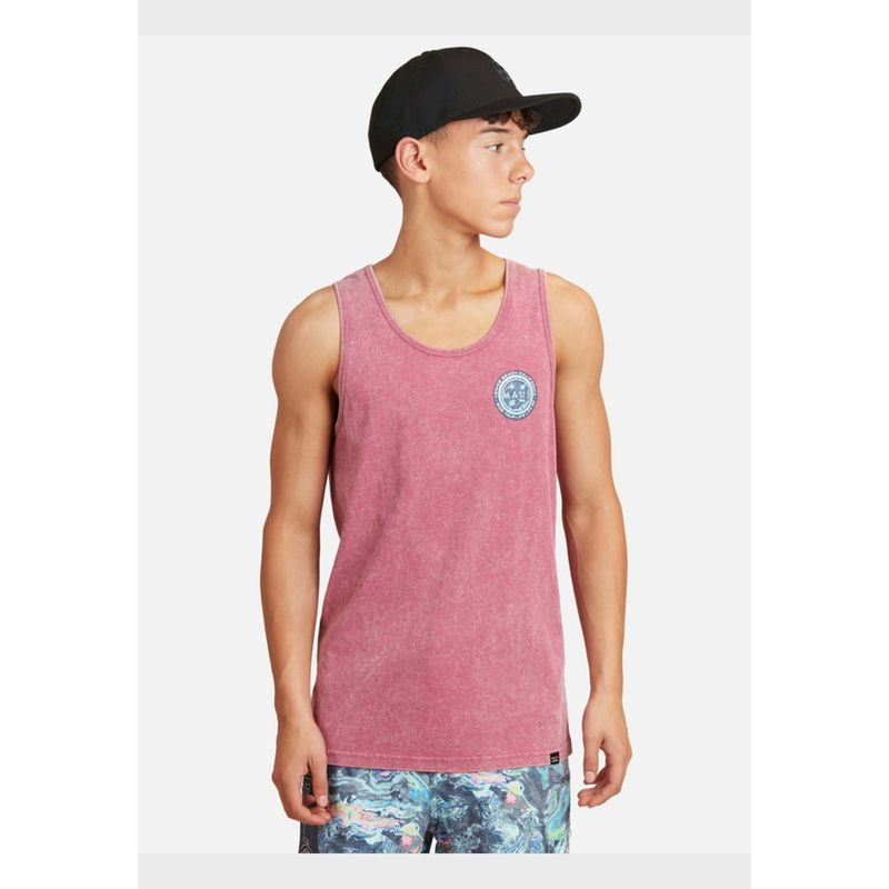 MAUI AND SONS - Polera Ride Your Life Tanks Juvenil Hombre Burdeo