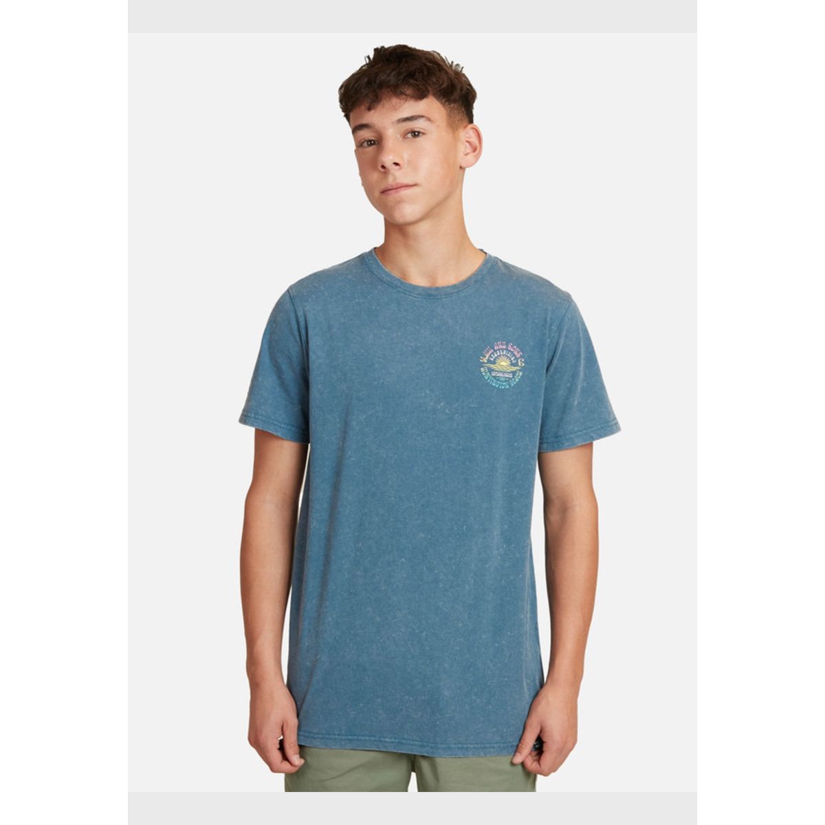 MAUI AND SONS - Polera Acid Sunset Sst Juvenil Hombre Azul