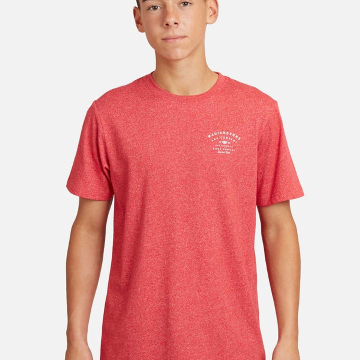 MAUI AND SONS - Polera Rider Company Juvenil Hombre Rojo