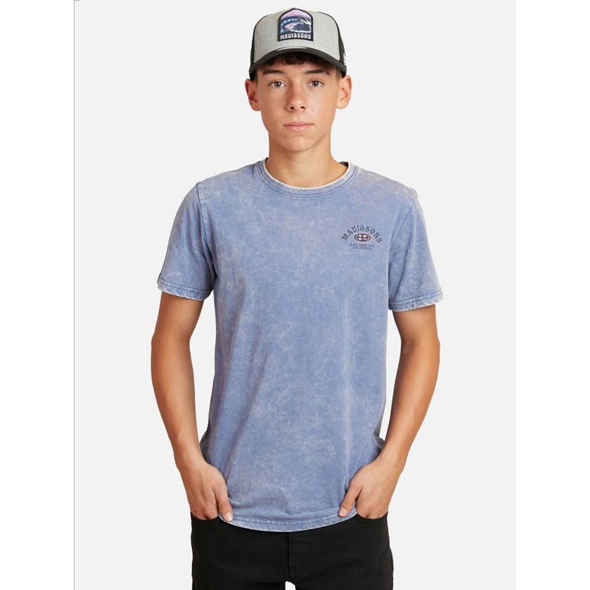MAUI AND SONS - Polera Oval Acid Sst Juvenil Hombre Morado