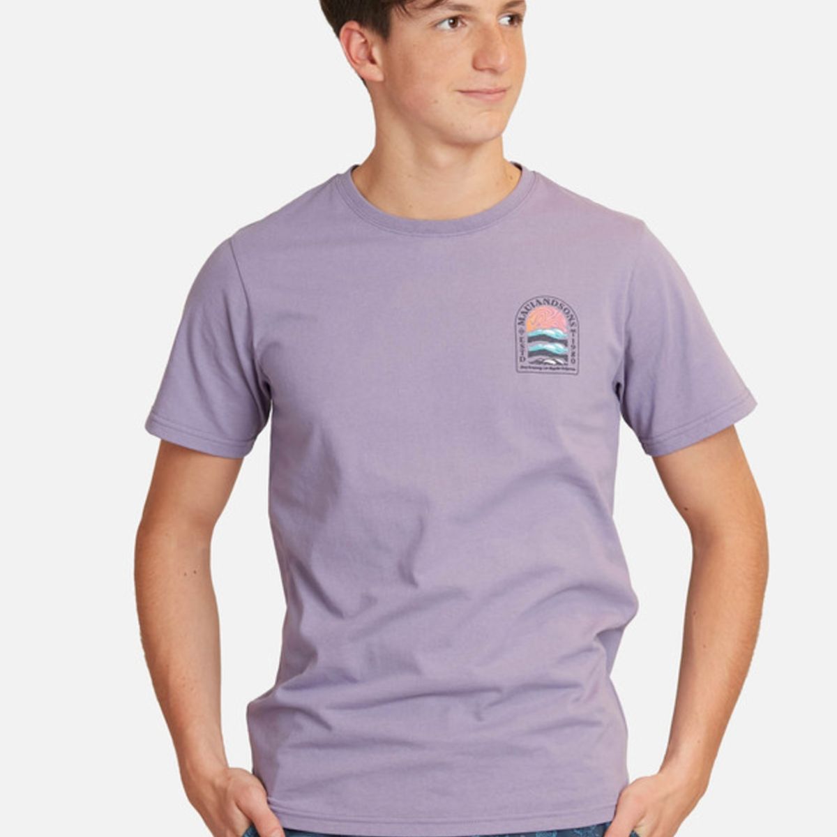 MAUI AND SONS - Polera Los Angeles Beach Juvenil Hombre Morado