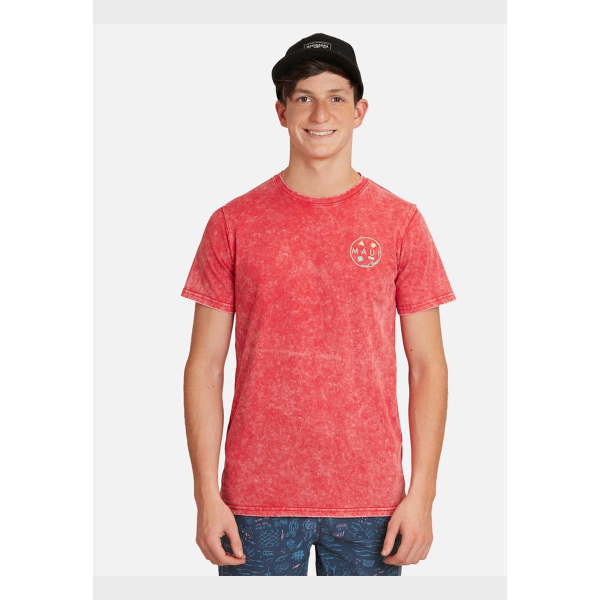 MAUI AND SONS - Polera Maui Circular Juvenil Hombre Rojo