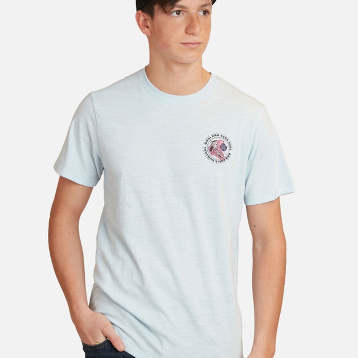 MAUI AND SONS - Polera Surf Co Ss Tee Juvenil Hombre Celeste