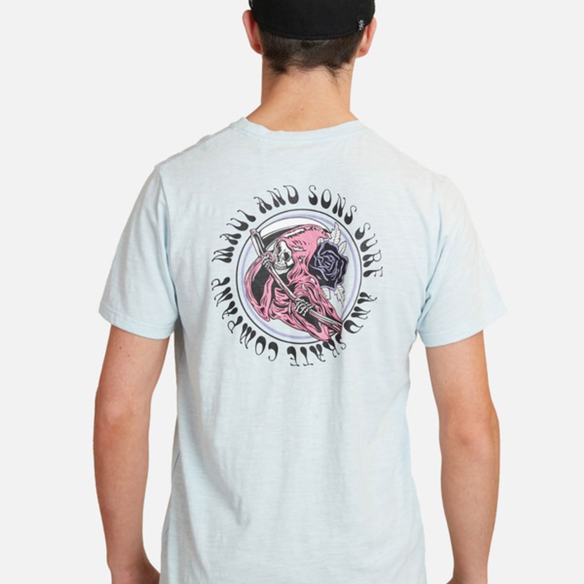 MAUI AND SONS - Polera Surf Co Ss Tee Juvenil Hombre Celeste