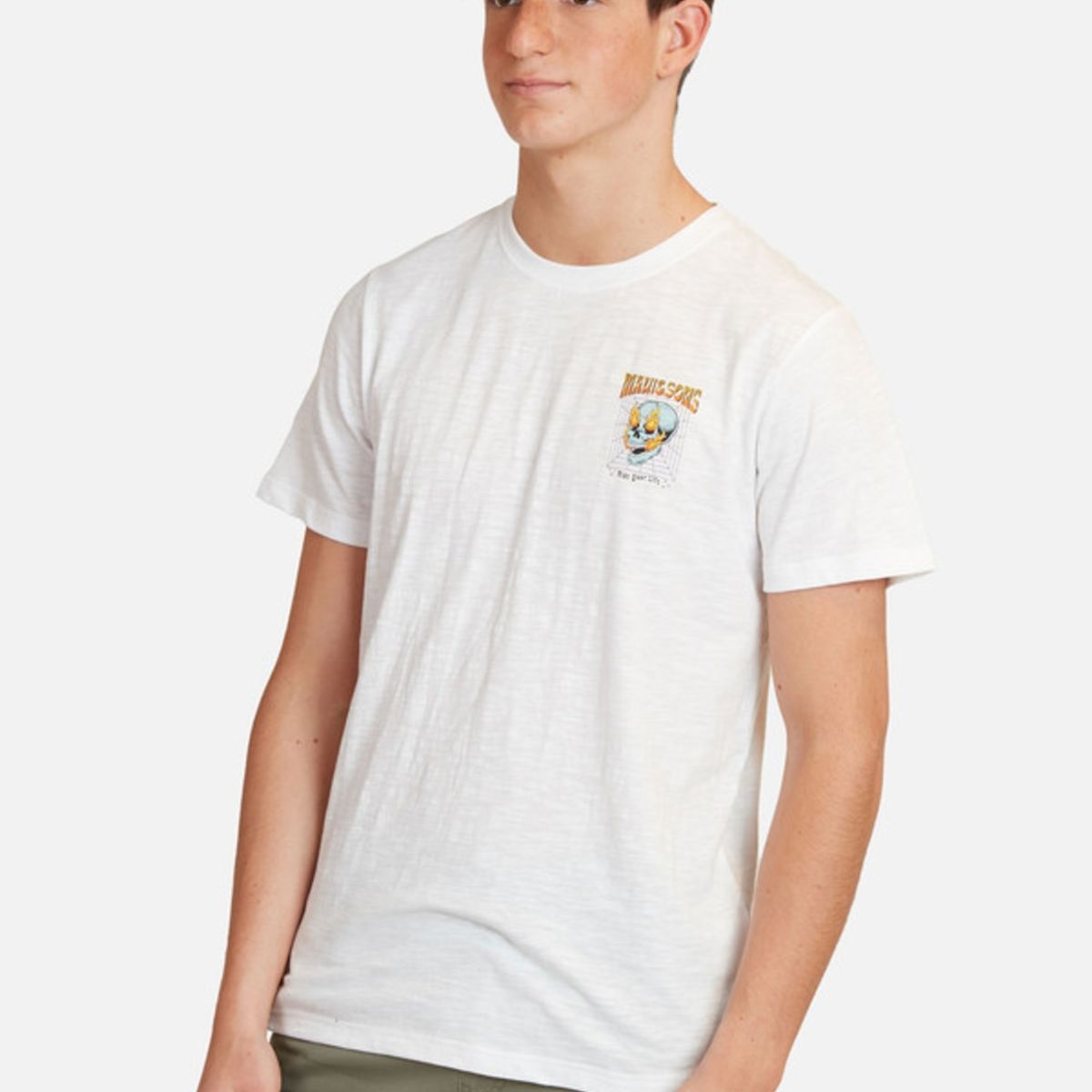 MAUI AND SONS - Polera Suft Co Ss Tee Juvenil Hombre Blanco