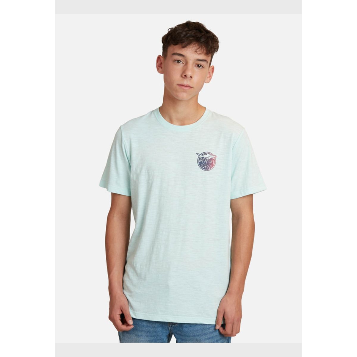 MAUI AND SONS - Polera Earth Slub Juvenil Hombre Verde
