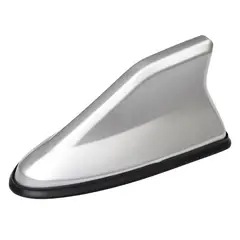 GENERICO - Antenas aleta de tiburón Con Base Negra COLOR plata