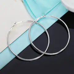 GENERICO - Aros Argollas De Plata Esterlina 925 Calidad