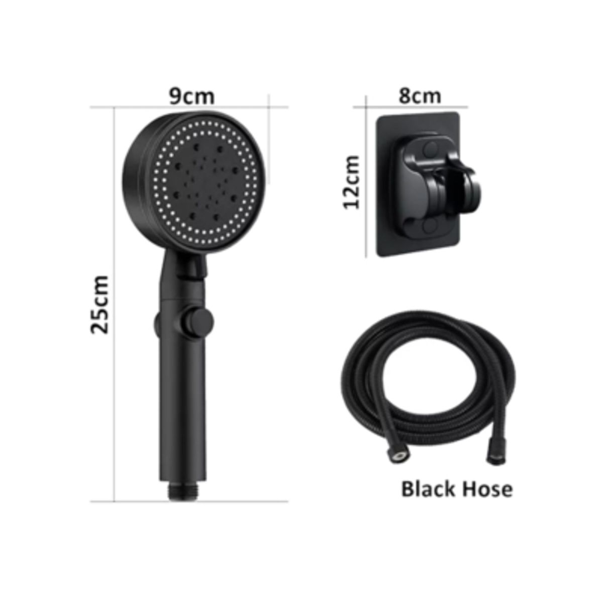 GENERICO - Set Cabezal De Ducha 6 Modos Accesorios Manguera Y Soporte