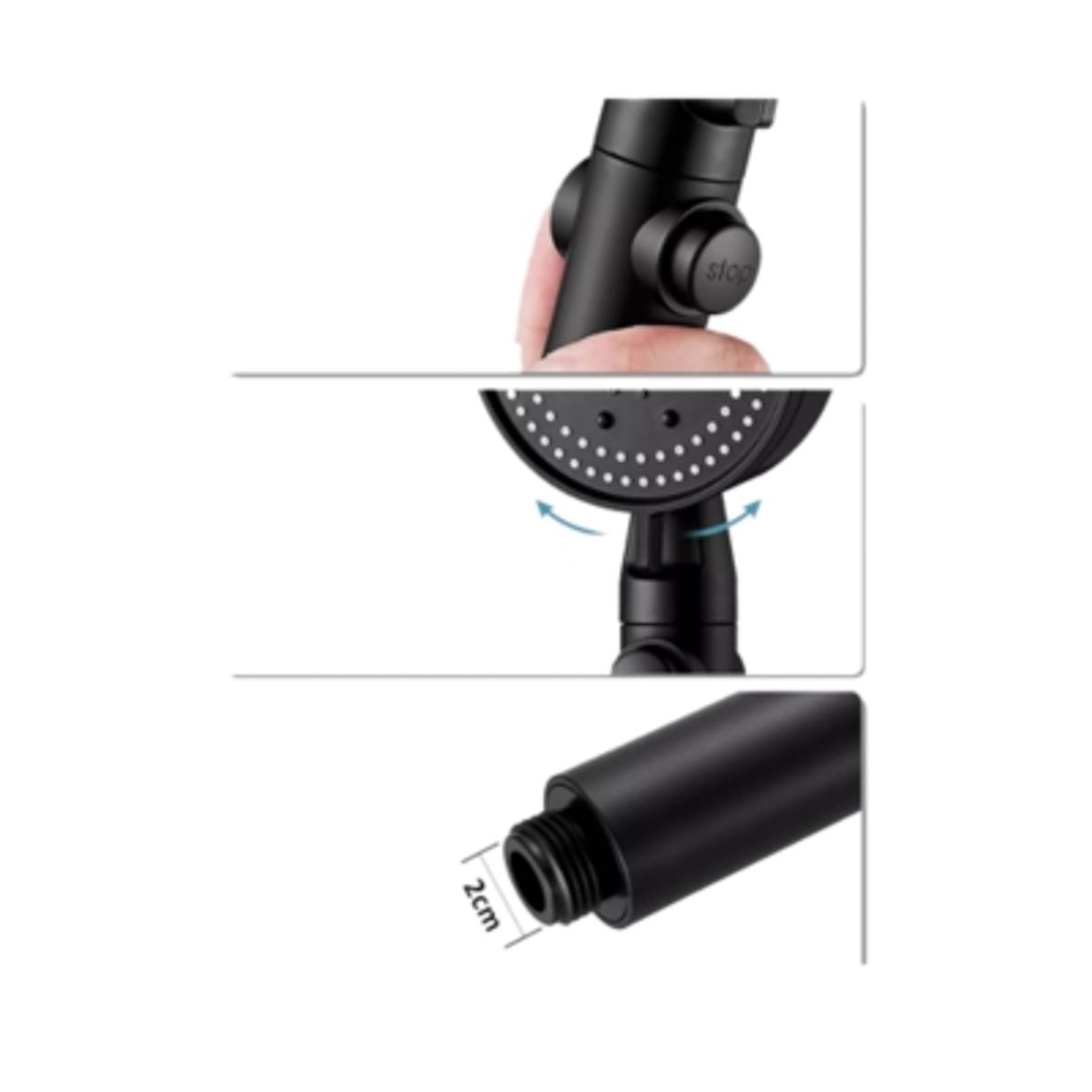 GENERICO - Set Cabezal De Ducha 6 Modos Accesorios Manguera Y Soporte