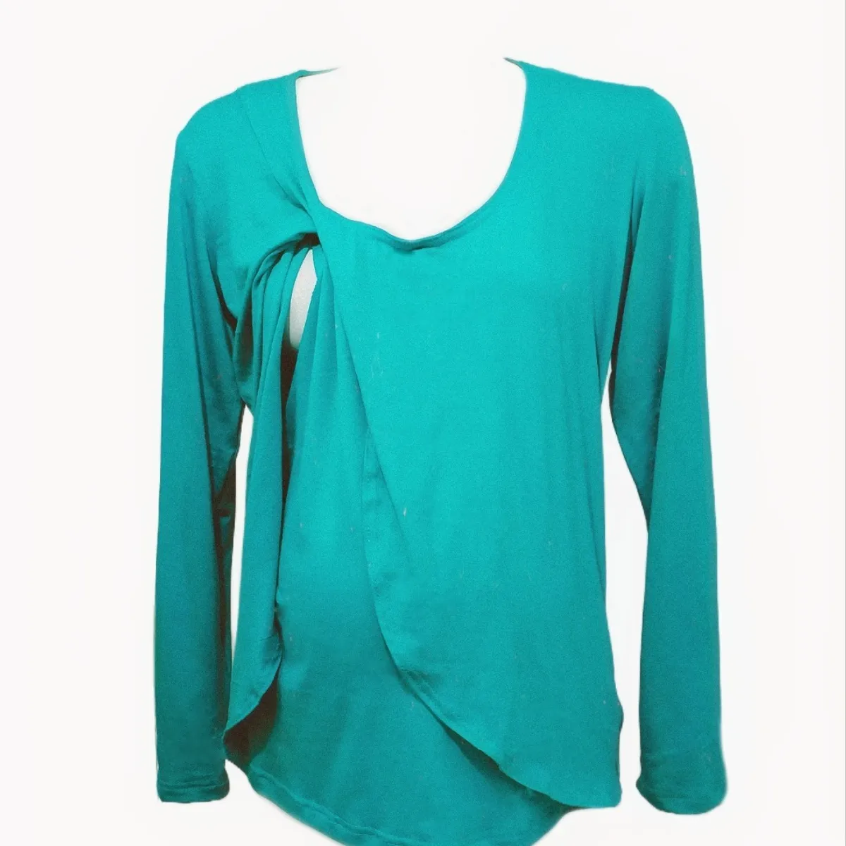 DMOM - Polera Maternal Y lactancia en Capas DMom color turquesa