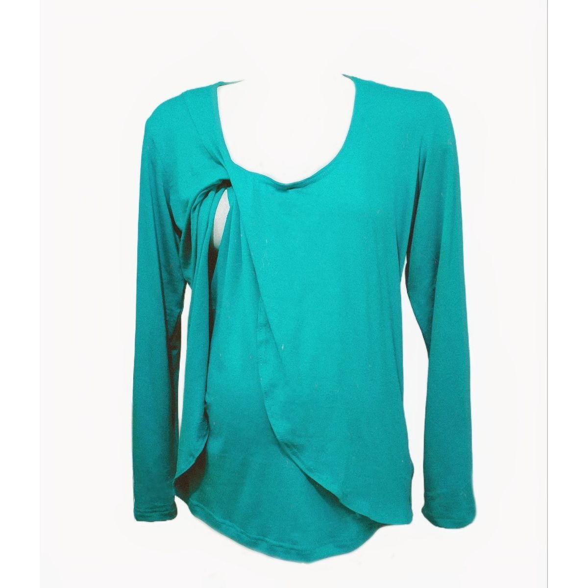 DMOM - Polera Maternal Y lactancia en Capas DMom color turquesa