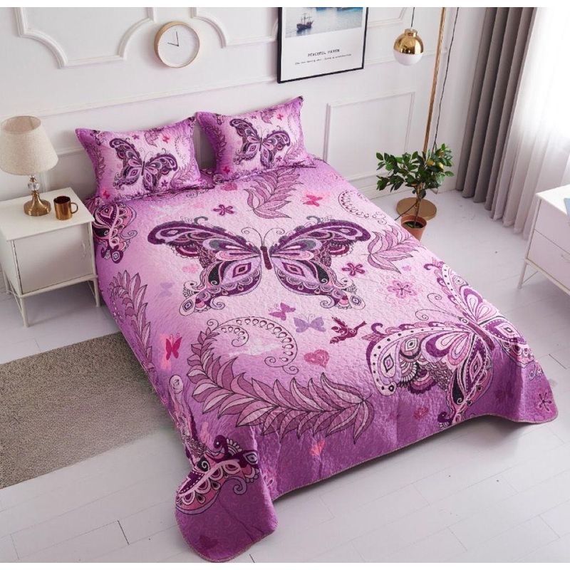 GENERICO - Cubrecama Quilt 2 Plaza Reversibles