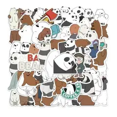GARSIL - 50 Stickers De We Bare Bears - Etiquetas Autoadhesivas