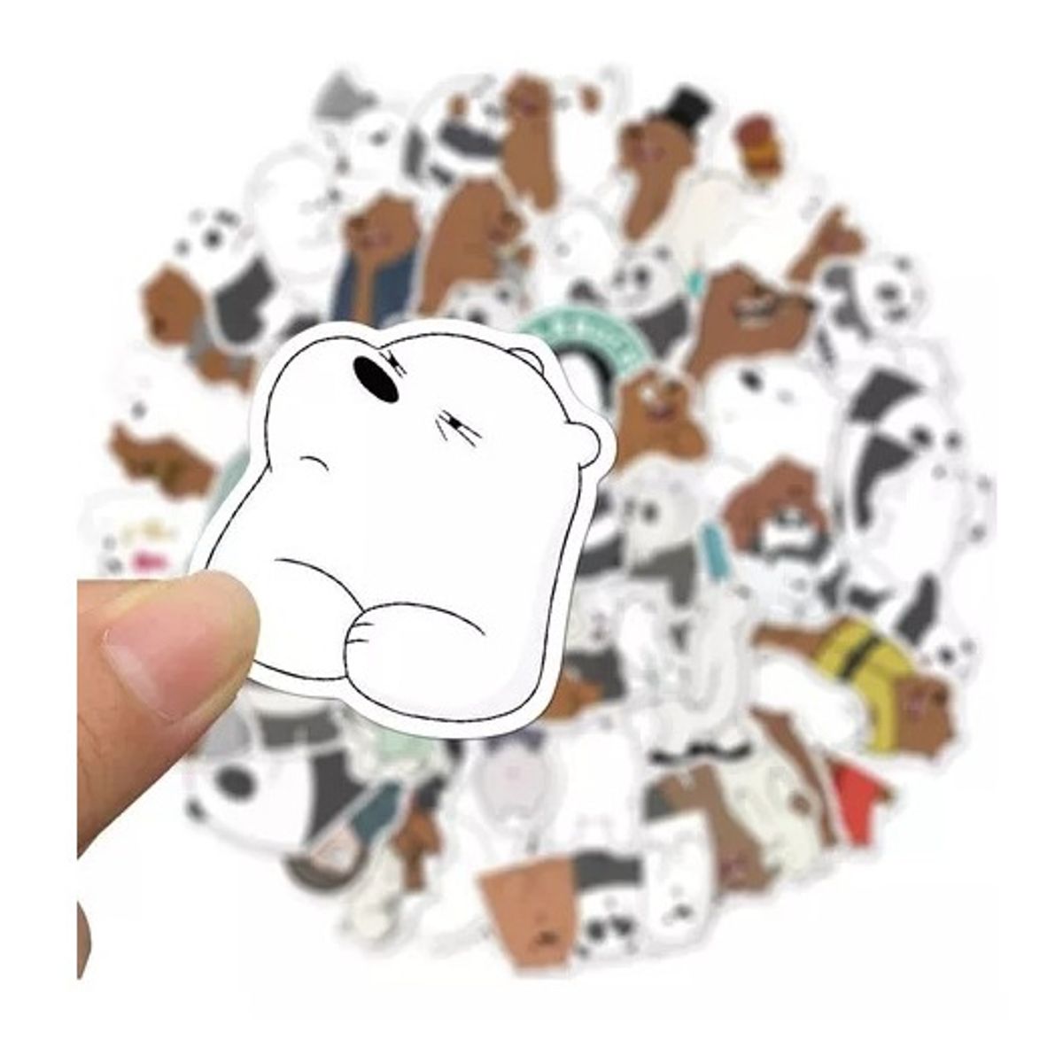 GARSIL - 50 Stickers De We Bare Bears - Etiquetas Autoadhesivas