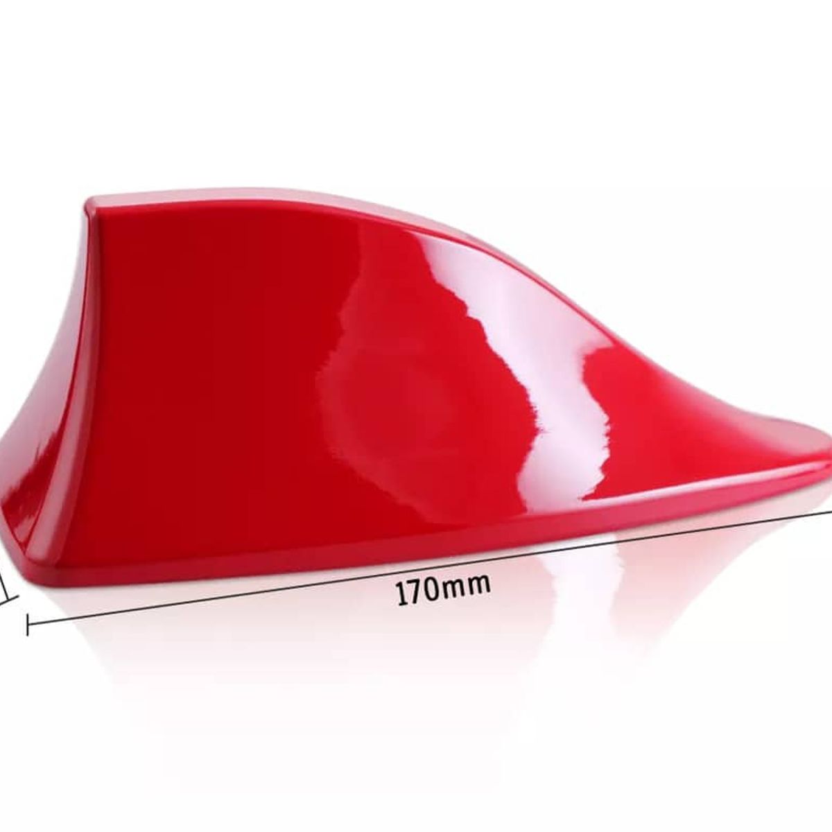 GENERICO - Antena aleta de tiburón tuning para autos ROJO