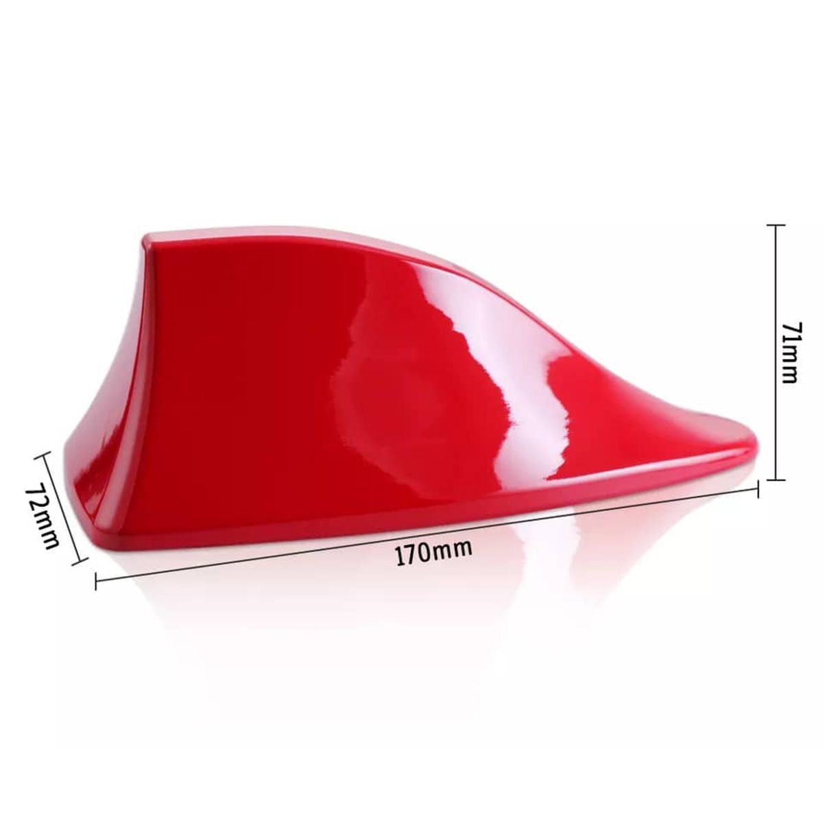 GENERICO - Antena aleta de tiburón tuning para autos ROJO